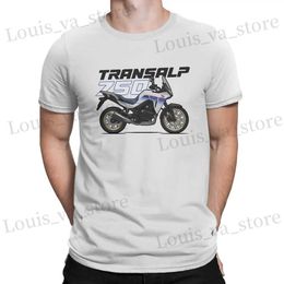 Men's T-Shirts XL750 Transalp Men T Shirt Motorcycles Funny Ts Short Slve Round Collar T-Shirt Pure Cotton 6XL Clothing T240411