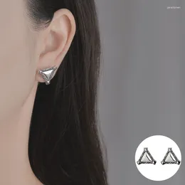 Stud Earrings 925 Sterling Silver Geometric Earring For Women Girl Vintage Texture Triangle Design Jewellery Birthday Gift Drop