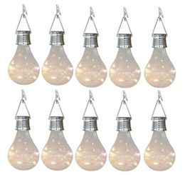 10X Solar Light Bulbs Outdoor Waterproof Garden Camping Hanging LED Light Lamp Bulb Globe Hanging Lights for Home Yard Christmas H4893722