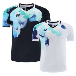 YY New Badminton Jersey Men's And Women's Quick Drying And Breathable Sports Short Sleeved Anselon Jersey Training Competition Clothing Printing
