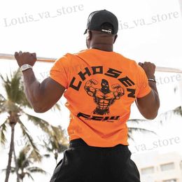 Men's T-Shirts Fashion Mens Clothing Mens T-Shirts Sports Pure Cotton Round Neck Short Slves New Summer Gym Running Training Clothes T240411