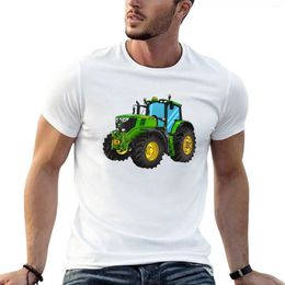 Men's Tank Tops Tractor Green Drawing T-Shirt Man Clothes T Shirt Plus Size Shirts Blank Men