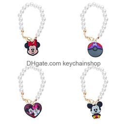 Keychains Lanyards Cute Couple Mouse Charm Accessories For 40Oz Cup Personalized Handle Tumbler Drop Delivery Oty0A