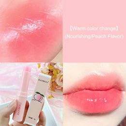 Han Boli Lip Balm Peach Vaseline Smooth Base Colour Change Temperature Change Moisturising Lipstick Lip Makeup Beauty Cosmetics