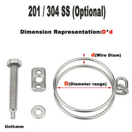 304/201 SS Wire Hoop / Double Wire Throat Hoop / Strong Steel Wire Hoop / Rubber Pipe Clamp / Oil And Water Pipe Hoop