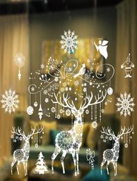 7254CM Christmas NonGlue Electrostatic Sticker Window Clings Decal Stickers Christmas Winter Wonderland Decorations Ornaments2851880