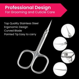 1Pcs Nail Cuticle Scissors Dead Skin Remover Curved Blade Trimmer Cuticle Cutter Professional Manicure Supplies Tools