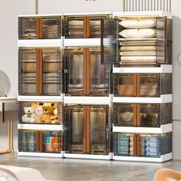 Partitions Dressers Wardrobe Closet Bedroom Plastic Foldable Cupboard Wardrobe Storage Cabinet Cube Guarda Roupa Hotel Furniture