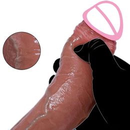 Cheap Real Skin Silicone Big Huge Dildo Realistic Suction Cup Dick Male Artificial Rubber Penis Anal sexy Toys For Women Cock
