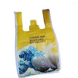 Gift Wrap 100pcs Japanese Style Plastic Bag Sushi Rice Ball Onigiri Vest Restaurant Fast Food Packaging