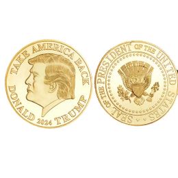 Trump 2024 Recaptures U.S. Coins Arts Double-sided Three-Dimensional Relief Commemorative Coin