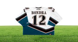 Real Men Full embroidery 12 PETER BONDRA 1998 Vintage Hockey Jersey or custom any name number Jersey1204729