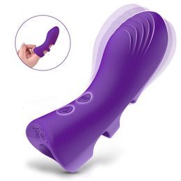 10 Speed Silicone Finger G Spot Vibrator Clitoris Stimulation Massage sexy Toy for Women Masturbation Adult Products Rechargeable