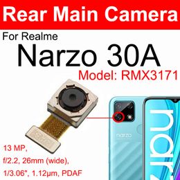 Front Rear Camera For Realme Narzo 30 30Pro 30A 4G 5G Primary Mian Back Front Facing Selfie Camera Module Flex Cable Parts