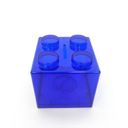 1PC Creative Money Box Building Block Saving Box Transparent Plastic Blocks Coin Storage Case Kid Gift Change Boxes Home Decor