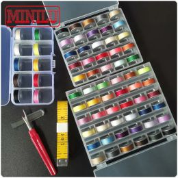 Prewound Aluminium Bobbins with 40S2 Sewing Thread Organiser DIY Sewing Accessories for Industrial Flat Car Sewing Machine