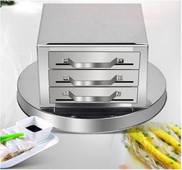 Rice Noodle Rolls Machine Stainless Steel Steamer 3 Grid Drawer Pull Rice Rolls Machine Household6950154