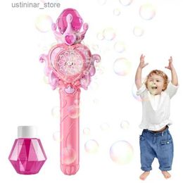 Sand Play Water Fun Automatic Bubble Machine Foam Machine Bubble Maker Machine Outdoor Toys Foam Party Machine Magic Wand Bubble Toys Outside Games L47