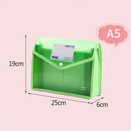 Durable Waterproof Large Capacity Stationery Storage Pouch A5 File Folders Envelope Folder Document Bag File Organizer
