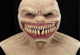 New Horror Stalker Mask Cosplay Creepy Monster Big Mouth Teeth Chompers Latex Masks Halloween Party Scary Costume Props Q08065488206