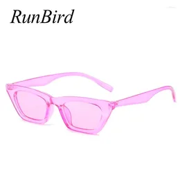 Sunglasses RUNBIRD Brand Small Women Fashion Oval Sun Glasses Men Vintage Green Red Eyewear Ladies Travelling Style UV400 Goggles