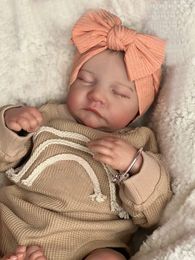 19inch Full body & Cloth body Reborn Baby Doll Levi Awake Newborn Baby Size 3D Skin Visible Veins Collectible Art Doll