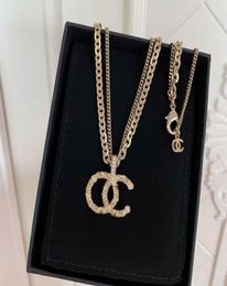 C family floating carved letter necklace plated with 18K Gold Xiaoxiang double layer Necklace xianggrandma clavicle chain can be e4780921