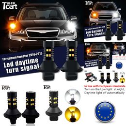 Car Accessories 7440 T20 WY21W W21W for Subaru Forester Sj 2014 2015 2016 2017 2018 Led Daytime Running Light Turn Drl 2in1