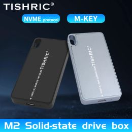 Enclosure TISHRIC Aluminium M.2 Single NVME Protocol of Solidstate Hard Drive Box USB3.1 M.2 NVME SSD Case Enclosure Support 5TB