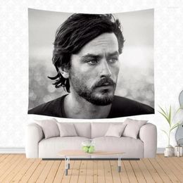 Tapestries Alain Delon Printed Wall Hanging Decorative Tapestry Beach Mat Sandy Throw Rug Camping Travel Blanket