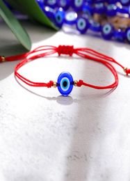 Turkish Evil Blue Eye Bracelets For Women Handmade Braided Rope Lucky Jewelry Red Bracelet Female1943093