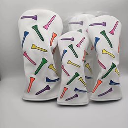 Golf club Headcovers,Colorful Tee Driver Headcover Fairway Wood Cover Hybrid Cover Mallet Putter Headcover Blade Putter Cover