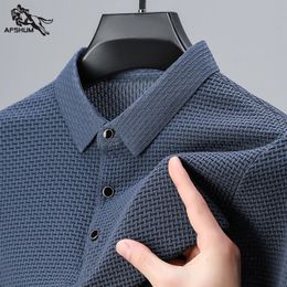 Polo Shirt men Summer Mulberry silk Mens Short Sleeve Polo Shirt youth Solid Colour Business Casual Polo Shirt M-3XL 4XL 8828 240402