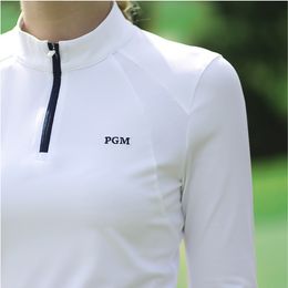 Women Golf Shirt Long Sleeves Autumn Winter High Elastic Fabric Black White Ladies Sun T-Shirt Sport Clothing Golf Clothes Yf338