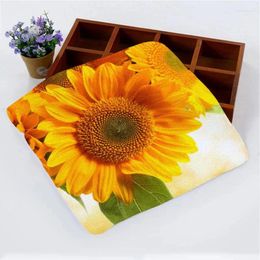 Towel Nice Cute Sunflower Microfiber Fabric Face Wash Cloths Hand Portable Multifunctional Cleaning Absorbent