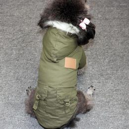 Dog Apparel Pet Outerwear For Winter Warm Clothes Comfortable Cotton Coat With Hooded Design Thicken Jacket Dogs