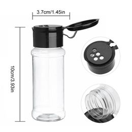 100MLSeasoning Shaker Bottles Plastic Kitchen Spices Storage Condiment Jar Salt Pepper Boxes for Kitchen Gadget Tools