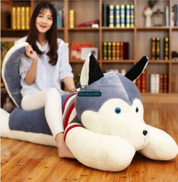 Dorimytrader Jumbo Plush Anime Husky Dog Toy Giant Stuffed Soft Animal Puppy Pillow Doll Gifts for Children 4 Sizes DY603012137821