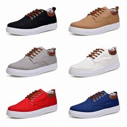 2024 Casual Shoes No Brand Canvas Spotrs Sneakers White Black Red Grey Khaki Blue Fashion Mens Shoes N6Ux#