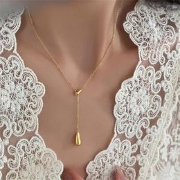 Pendant Necklaces Exquisite Simple Fringe Drop Necklace Sweater Clavicle Chain Fashion Temperament Women's Jewelry