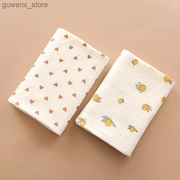 Blankets Swaddling Ins Baby Blanket Muslin Swaddle 2 Layer Cotton Receive Blankets for Newborn Bath Towel Summer Bedding Baby Items Mother Kids Y240411