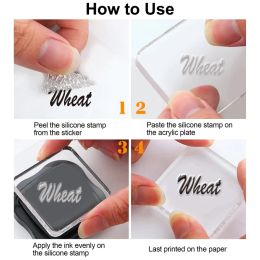 1PC PVC Plastic Stamps for DIY Scrapbooking Photo Album Decorative Cards Making Clear Stamp Sheets Food Pattern 16x11x0.3cm