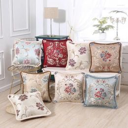 Pillow 2024 Traditional Chinese Emborided Sofa Covers Decorative Pillowcases Waist Throw Cover Cases