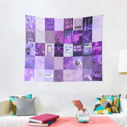 Tapestries Purple Collage Tapestry Bedroom Decoration Pictures Room Wall Bed