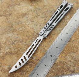 Theone Barebones Skinny Balisong Bench Trainer Bm Training Knife Not Sharp D2 Blade Steel Handle Swing Jilt Knives BM40 BM42 BM43 1750718