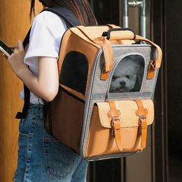 Pet Backpacks Breathable Outdoor Cat Carrier Shoulder Bag for Small Dogs Cats Portable Travel Backpack Handbag Pet Supplies