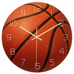 Wall Clocks Sports Clock Basketball Mute Decorative Silent For Living Room Bedroom Kids Time