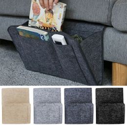 Felt Bedside Storage Organiser Phone Book Magazine Holder Pockets Hanging Storage Bag Baby Tissue Box For Bed Sofa Side Pouch