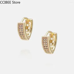 Dangle Earrings Inlaid V-shaped Trendy High Grade Copper Electroplating Exquisite Personality Versatile For Women