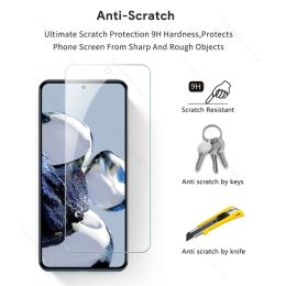 3pcs óculos de proteção Xaiomi 12t Pro Glas temperado com vidro para xiaomi mi12t xiomi mi 12 t 12t Pro 9h Screen Protector Film Capa